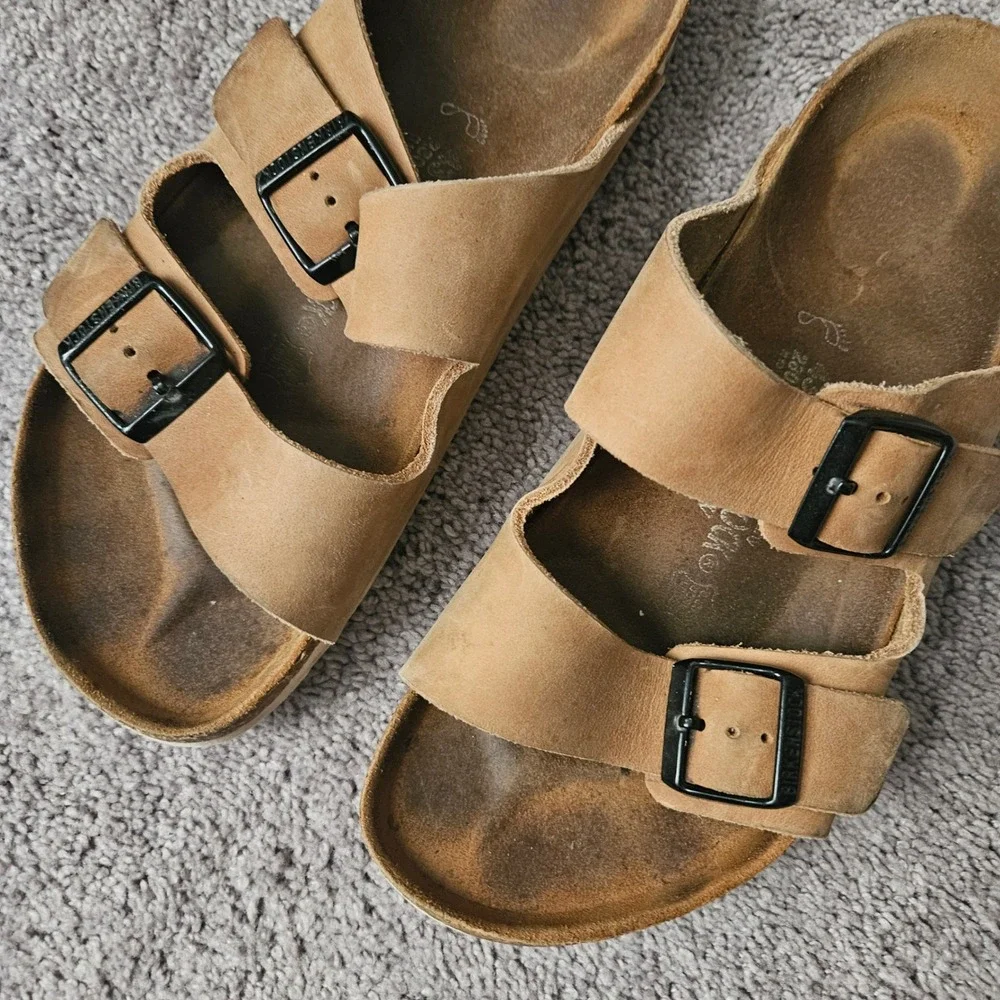 Birkenstock Arizona Sandals Mens 43 J.Crew Collab 2 Strap Leather Casual Birkenstock® Arizona Soft-footbed Sandals For Men | J.Crew main image 3